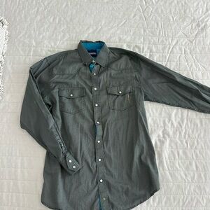 Men's Green Resistol Pearl Snap